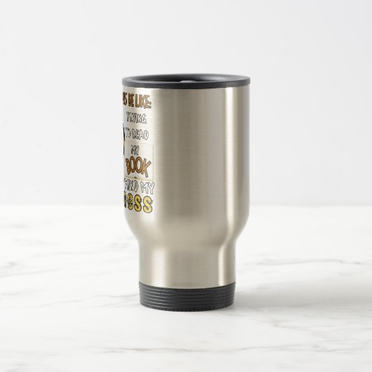 私の本を試しているスリラーファン11 -15oz Mug トラベルマグ (中央)