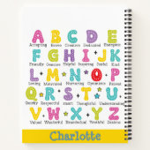 私の本学名前をカスタムするカラフル ノートブック (裏面)