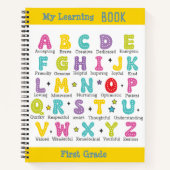 私の本学名前をカスタムするカラフル ノートブック (正面)