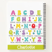 私の本学名前をカスタムするカラフル ノートブック (裏面)