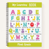 私の本学名前をカスタムするカラフル ノートブック (正面)