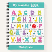 私の本学名前をカスタムするカラフル ノートブック (正面)