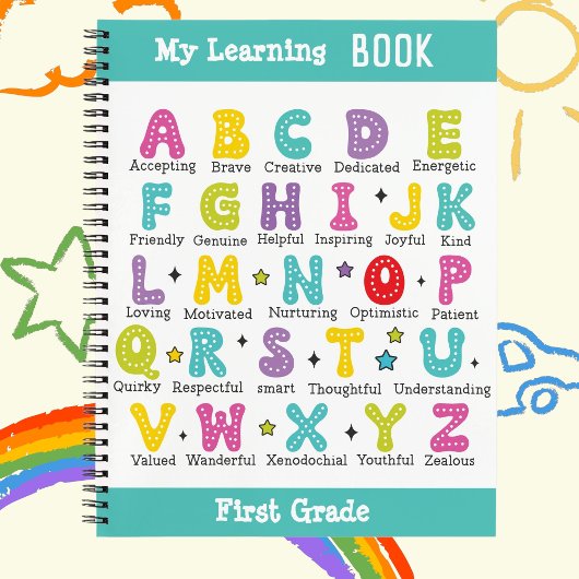 私の本学名前をカスタムするカラフル ノートブック