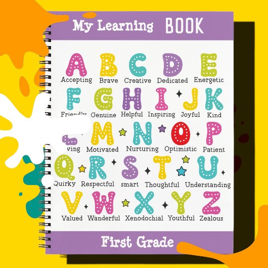 私の本学名前をカスタムするカラフル ノートブック