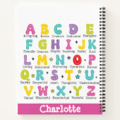 私の本学名前をカスタムするカラフル ノートブック (裏面)