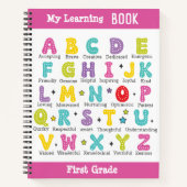 私の本学名前をカスタムするカラフル ノートブック (正面)