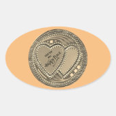 私の本当の愛があなたが私の幸せ 楕円形シール (正面)