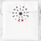 私の本当の自分はもう死んだ - 実存主義のモットー ラウンドシール (バッグ)