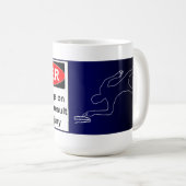 私の机の事に触れないで下さい! コーヒーマグカップ (正面右)