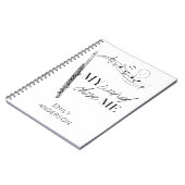 私の杖は私フルートブラック&ホワイト引用文を選んだ ノートブック (左側)