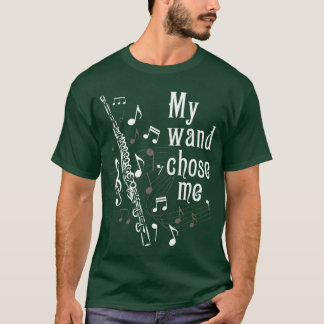 私の杖を選んだフルート奏者 フルーティスト マーチングバン Tシャツ