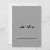 私の来パーティーに……DIEかDIEか。 招待状 (裏面)