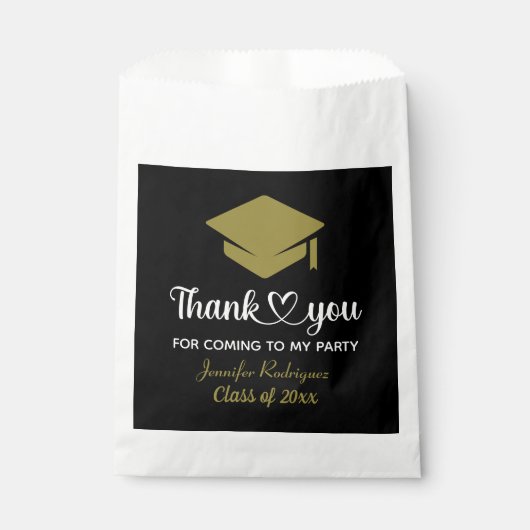 私の来パーティー卒業キャップありがとう フェイバーバッグ (正面)