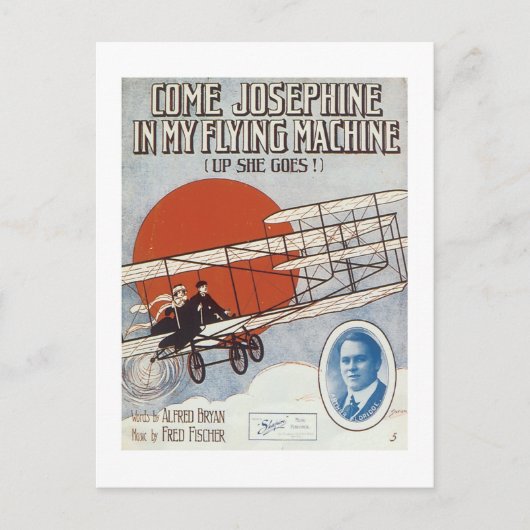 私の来マシ飛んでいるンのヴィンテージSongbo ポストカード (正面)