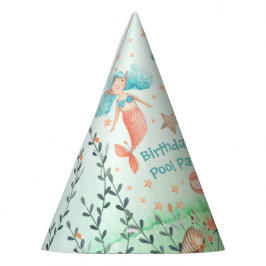 私の来人魚の誕生日プールへ パーティーハット