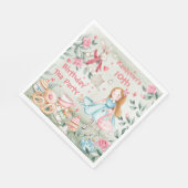 私の来誕生日ティーパーティーへ スタンダードランチョンナプキン (角)