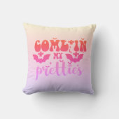 私の来prettiesパステルレインボーハロウィーン クッション (正面)