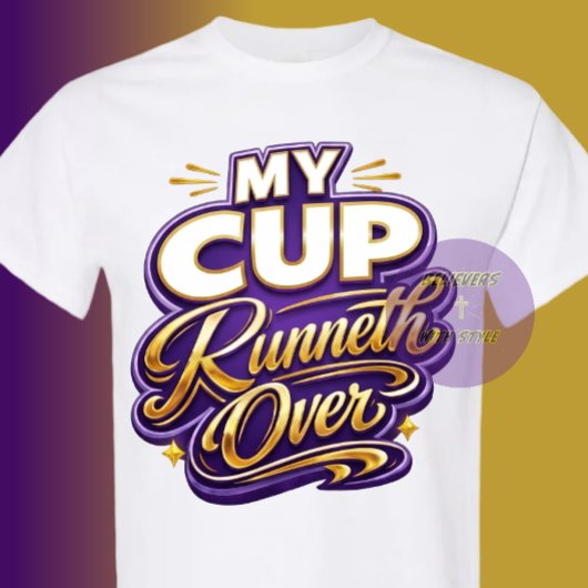 私の杯は溢れる - キリスト教 Tシャツ