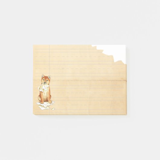 私の柴犬は私の宿題を食べました ポストイット (正面)