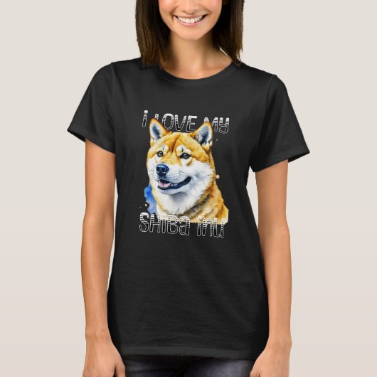 私の柴犬 |犬のオーナー Tシャツ (正面)