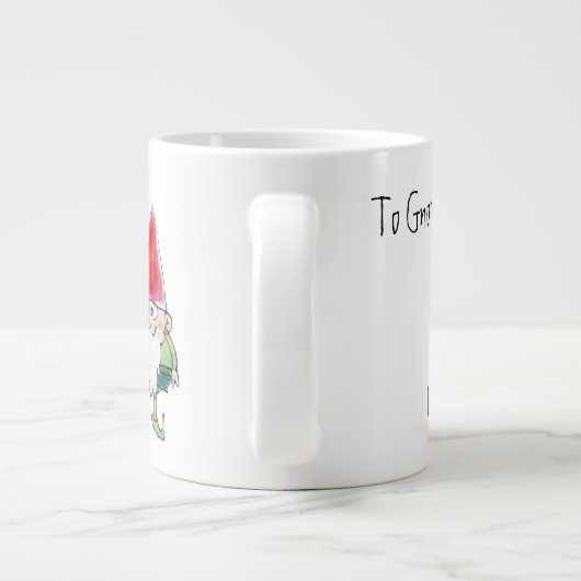 私の格言は私の漫画のマグカップを愛することだ ジャンボコーヒーマグカップ (裏面)