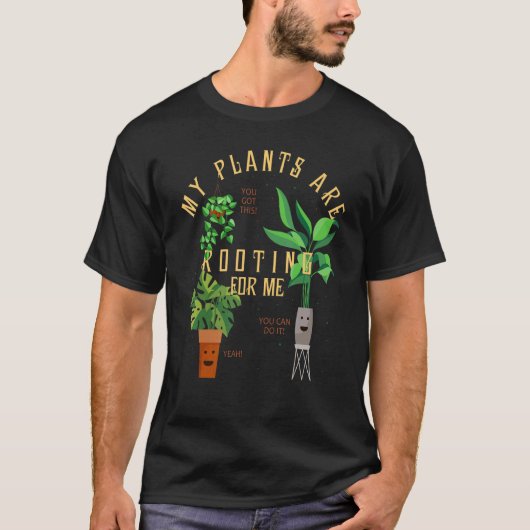 私の植物が応援してくれる幸せな農場 Tシャツ (正面)