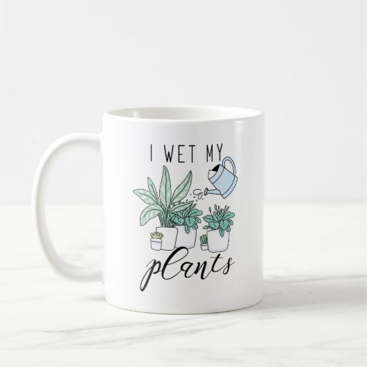 私の植物が濡れた コーヒーマグカップ (左)