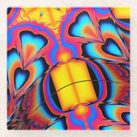 私の業を見よ、強き、絶望 ガラスコースター (正面)