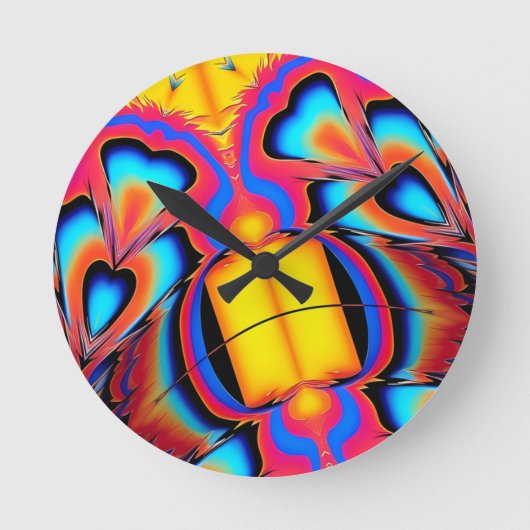 私の業を見よ、強き、絶望 ラウンド壁時計 (正面)