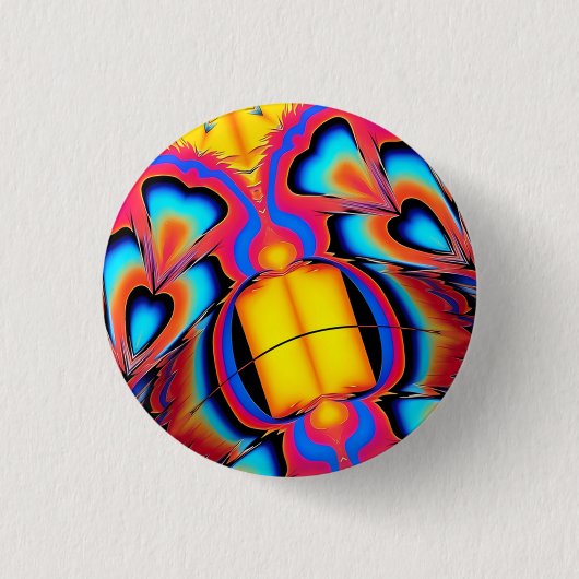 私の業を見よ、強き、絶望 缶バッジ (正面)