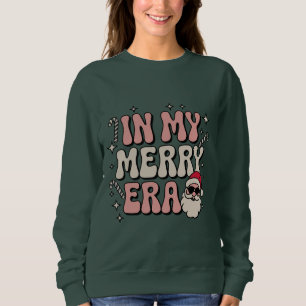 私の楽しい時代のクリスマス かわいいグルービーなXmas スウェットシャツ