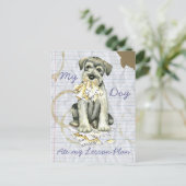 私の標準シュナウザー私食べのレッスンプラン ポストカード (スタンド正面)