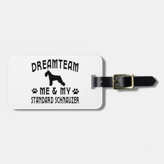 私の標準シュナウツァー犬 ラゲッジタグ (正面横)
