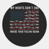 私の権利は、あなたの愛国者が終了しない感覚 ラウンドシール (正面)