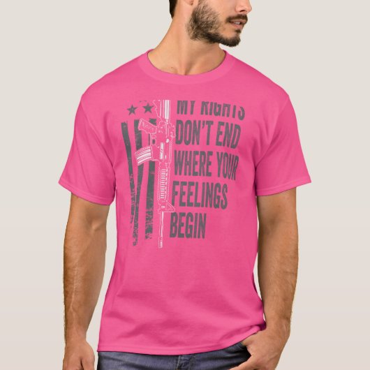 私の権利は、あなたの感覚が始まる場所で終わらない Tシャツ (正面)