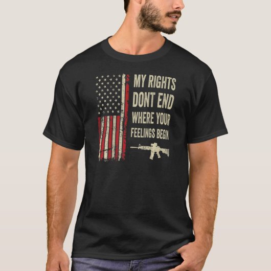私の権利は、あなたの感覚が始まる所で終わらない Tシャツ (正面)