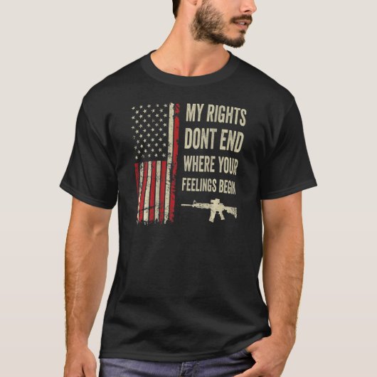 私の権利は、あなたの感覚が始まる所で終わらない Tシャツ (正面)
