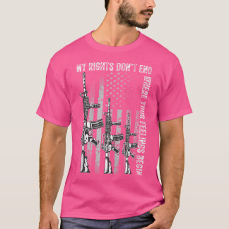 私の権利は、あなたの感覚が米国を始める場所で終わらない Tシャツ