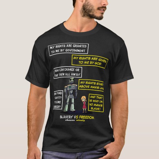 私の権利（黒）Tシャツ Tシャツ (正面)