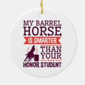 私の樽馬はバ頭が切れるルおもしろいル競走 セラミックオーナメント (裏面)