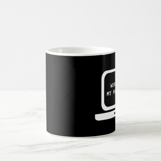 私の機械の仕事 コーヒーマグカップ (中央)