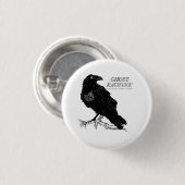 私の機械"ワタリガラス"ボタンの幽霊 缶バッジ (正面&裏面)