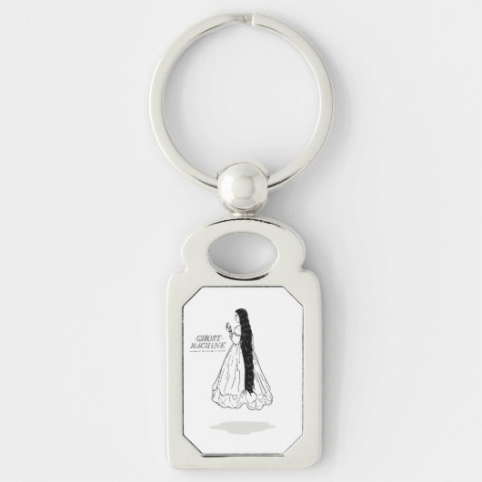 私の機械"Ghostbot" Keychainの幽霊 キーホルダー (正面)