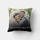 私の欠けているピース フォト ジグソーパズル ウェディング クッション (裏面)