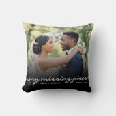 私の欠けているピース フォト ジグソーパズル ウェディング クッション (正面)