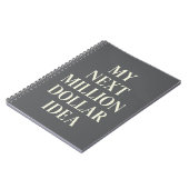 私の次の100万ドルのアイディアビジネスプランナーカバー ノートブック (左側)