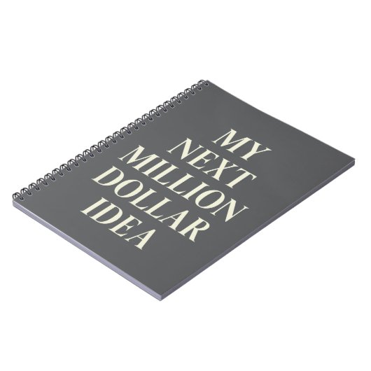 私の次の100万ドルのアイディアビジネスプランナーカバー ノートブック (左側)