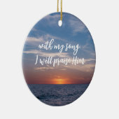 私の歌で彼を褒める聖なる書物、 経典 セラミックオーナメント (右)