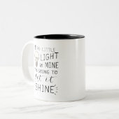 私の歌のこの小さな光 ツートーンマグカップ (正面左)