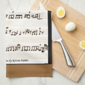 私の歌の楽譜をキッチンタオルに キッチンタオル (四つ折り)